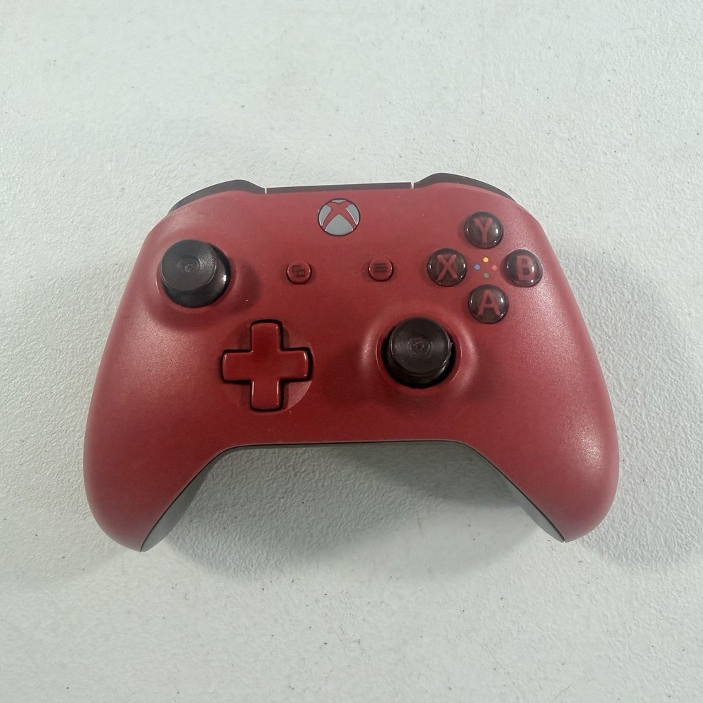 Xbox One Wireless Controller Deep Red Model 1708 Bluetooth FOR PARTS/REPAIR READ